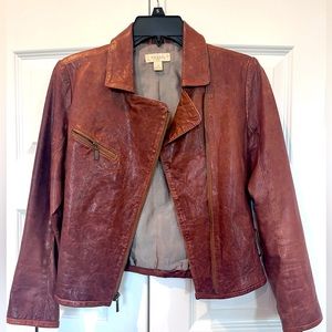 Fossil Brown Leather Jacket